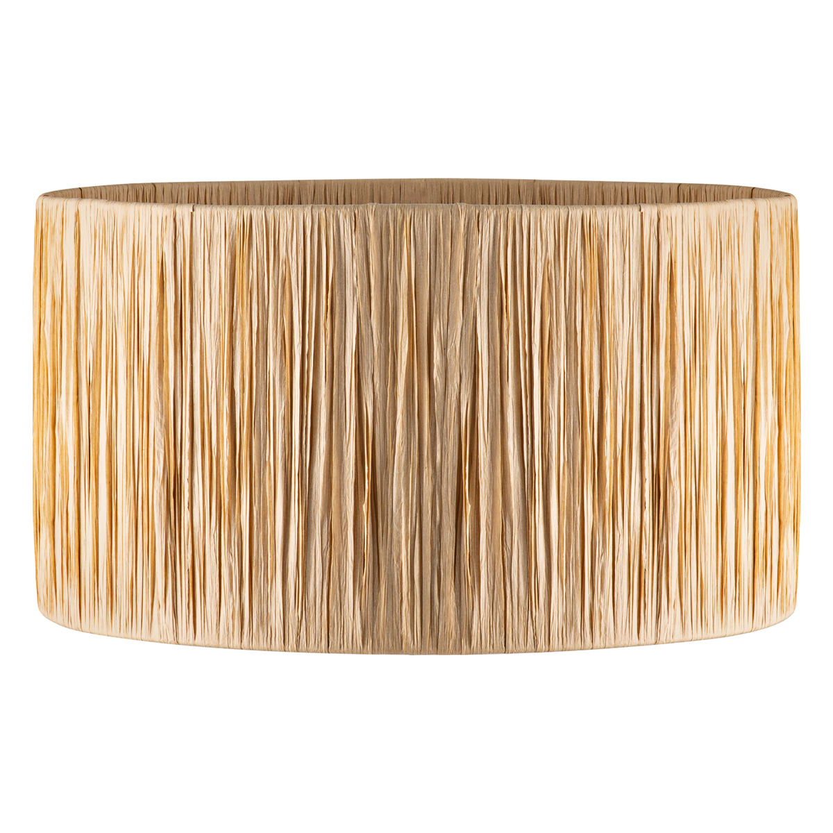Image of Raffia lampenkap - cilindrisch - beige - Boheemse stijl - ø40 x 22 cm - E27 fitting - Ontworpen voor Vloerlamp en Pendellamp - Ontworpen voor woonkamer en eetkamer